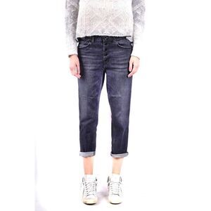 Dondup ButtonFly Rolled Cuff Denim Jeans Women black